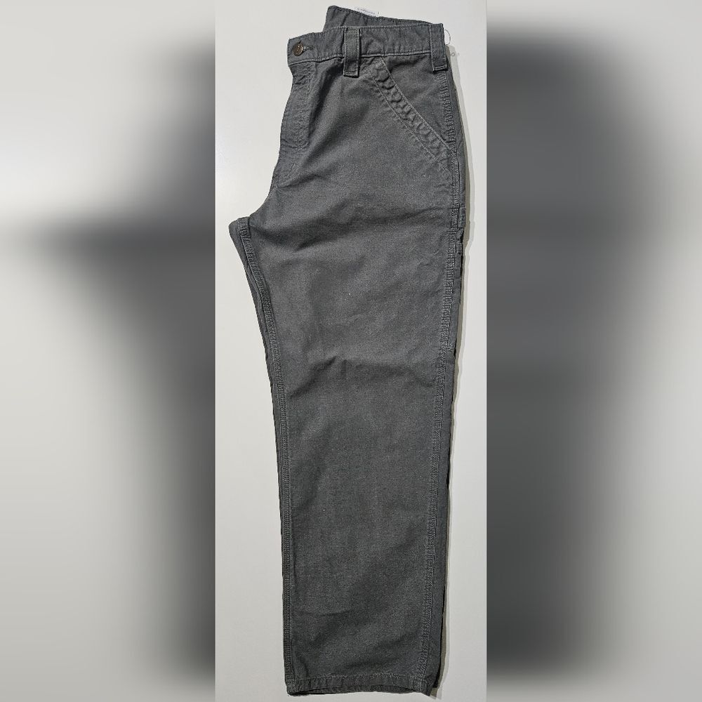 Carhartt Gray Green Olive Carpenter Work Pants 34x29 Workwear